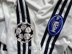REAL MADRID 2006 2007 HOME SHIRT JERSEY LONG SLEEVE ADIDAS 060866 sz M MEN WHITE
