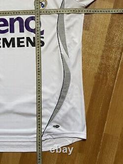 REAL MADRID 2006 2007 HOME SHIRT JERSEY LONG SLEEVE ADIDAS 060866 sz M MEN WHITE
