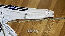 REAL MADRID 2006 2007 HOME SHIRT JERSEY LONG SLEEVE ADIDAS 060866 sz M MEN WHITE