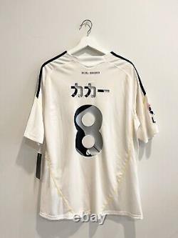 REAL MADRID 2009 2010 HOME FOOTBALL SHIRT SOCCER JERSEY Adidas Japanes # 5 KAKA