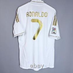 REAL MADRID 2011 2012 HOME FOOTBALL SHIRT SOCCER JERSEY ADIDAS v13659 #7 RONALDO