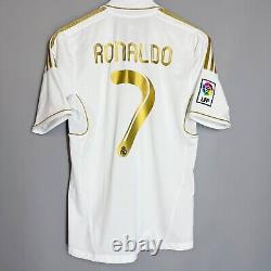 REAL MADRID 2011 2012 HOME FOOTBALL SHIRT SOCCER JERSEY ADIDAS v13659 #7 RONALDO