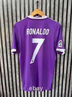 REAL MADRID 2016/2017 AWAY FOOTBALL authentic JERSEY #7 RONALDO SIZE M