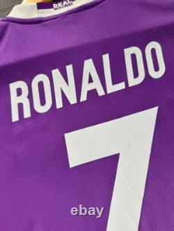 REAL MADRID 2016/2017 AWAY FOOTBALL authentic JERSEY #7 RONALDO SIZE M