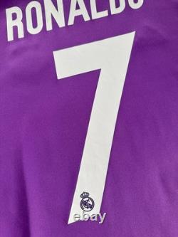 REAL MADRID 2016/2017 AWAY FOOTBALL authentic JERSEY #7 RONALDO SIZE M