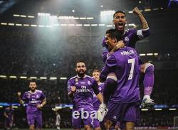 REAL MADRID 2016/2017 AWAY FOOTBALL authentic JERSEY #7 RONALDO SIZE M