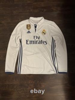 REAL MADRID 2016 2017 HOME SHIRT JERSEY LONG SLEEVE ADIDAS AI5184 sz S MEN