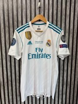 REAL MADRID 2017/2018 HOME UCL FOOTBALL authentic JERSEY #7 RONALDO SIZE M