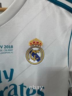 REAL MADRID 2017/2018 HOME UCL FOOTBALL authentic JERSEY #7 RONALDO SIZE M