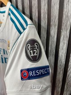 REAL MADRID 2017/2018 HOME UCL FOOTBALL authentic JERSEY #7 RONALDO SIZE M