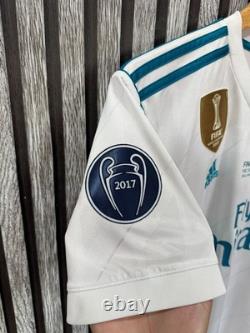 REAL MADRID 2017/2018 HOME UCL FOOTBALL authentic JERSEY #7 RONALDO SIZE M