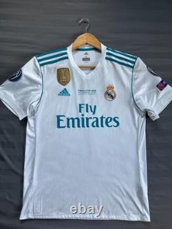 REAL MADRID 2017/2018 HOME UCL FOOTBALL authentic JERSEY #7 RONALDO SIZE M