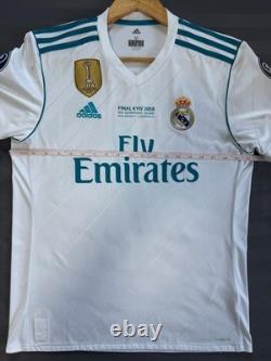REAL MADRID 2017/2018 HOME UCL FOOTBALL authentic JERSEY #7 RONALDO SIZE M