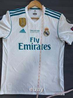 REAL MADRID 2017/2018 HOME UCL FOOTBALL authentic JERSEY #7 RONALDO SIZE M