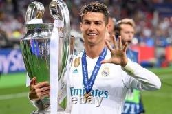 REAL MADRID 2017/2018 HOME UCL FOOTBALL authentic JERSEY #7 RONALDO SIZE M