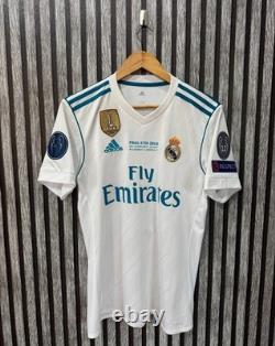 REAL MADRID 2017/2018 HOME UCL FOOTBALL authentic JERSEY #7 RONALDO SIZE S
