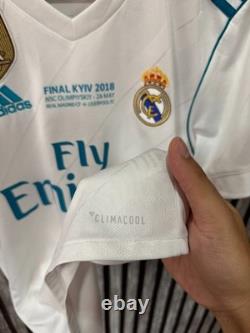 REAL MADRID 2017/2018 HOME UCL FOOTBALL authentic JERSEY #7 RONALDO SIZE S
