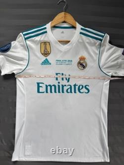 REAL MADRID 2017/2018 HOME UCL FOOTBALL authentic JERSEY #7 RONALDO SIZE S