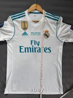 REAL MADRID 2017/2018 HOME UCL FOOTBALL authentic JERSEY #7 RONALDO SIZE S