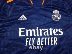 REAL MADRID 2021 2022 Away Football Shirt Soccer Jersey Adidas #25 Camavinga SzM
