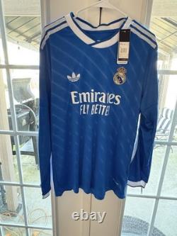 REAL MADRID 25/26 THIRD JERSEY LONG SLEEVE Size Large Trent