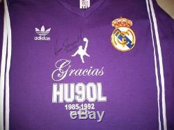 REAL MADRID 90s Retro Jersey signed autographed HUGO SANCHEZ Proof MEXICO Legend