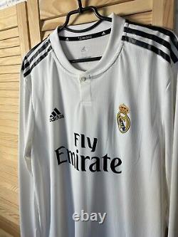 REAL MADRID AUTHENTIC JERSEY HOME FOOTBALL SHIRT 2018 2019 ADIDAS MENS sz 2XL