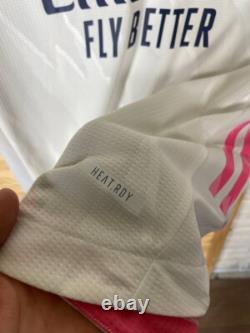 REAL MADRID AUTHENTIC LONG SLEEVE HOME FOOTBALL SHIRT 2020 2021 ADIDAS MEN sz L