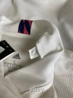 REAL MADRID AUTHENTIC LONG SLEEVE HOME FOOTBALL SHIRT 2020 2021 ADIDAS MEN sz L