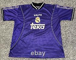 REAL MADRID AWAY 1997 1998 VINTAGE FOOTBALL SHIRT SOCCER JERSEY KELME Size L