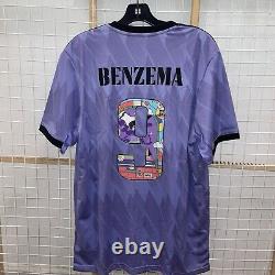 REAL MADRID Away Kit 2022-23 Benzema 9 USA Tour Number Set Size Large with Box