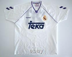 REAL MADRID CF 1991/92 Hummel Home Football Shirt XL Mens Vintage Soccer Jersey