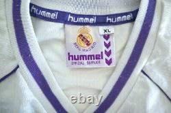 REAL MADRID CF 1991/92 Hummel Home Football Shirt XL Mens Vintage Soccer Jersey