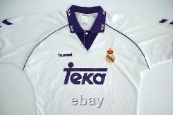 REAL MADRID CF 1993/94 Hummel Home Football Shirt XL Mens Vintage Soccer Jersey