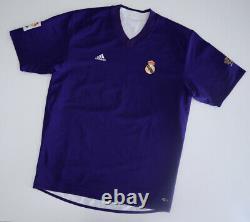 REAL MADRID CF 2001/02 Adidas Centenario Football Shirt L Third Soccer Jersey