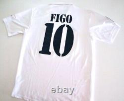 REAL MADRID CF 2001/02 FIGO Adidas Home Football Shirt S Mens Soccer Jersey