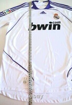 REAL MADRID CF 2007/08 Adidas Home Football Shirt M Mens Vintage Soccer Jersey