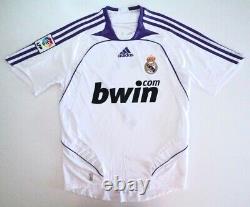 REAL MADRID CF 2007/08 RAUL Adidas Home Football Shirt S Mens Soccer Jersey