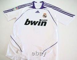 REAL MADRID CF 2007/08 RAUL Adidas Home Football Shirt S Mens Soccer Jersey