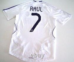 REAL MADRID CF 2007/08 RAUL Adidas Home Football Shirt S Mens Soccer Jersey
