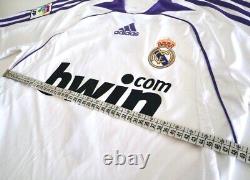 REAL MADRID CF 2007/08 RAUL Adidas Home Football Shirt S Mens Soccer Jersey