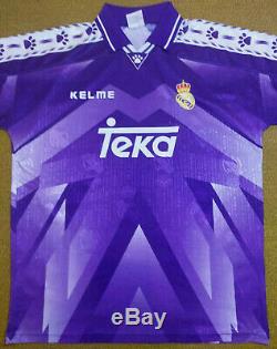 REAL MADRID KELME vtg 1996/97 teka rare Away Football Shirt L Soccer Jersey
