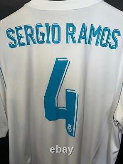 REAL MADRID SERGIO RAMOS 2017-2018 ORIGINAL JERSEY Size XL