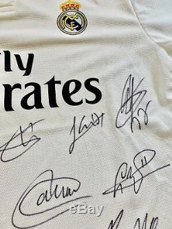 REAL MADRID Team Signed Jersey 2018/19 Modric + 15 More Authenticated COA