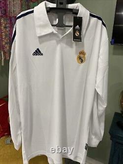 REAL MADRID ZIDANE 2002 JERSEY Size XXL LONG SLEEVE