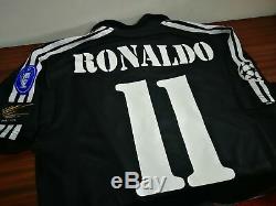 REAL MADRID away 2002/03 shirt RONALDO #11 Barcelona-AC Milan-Brazil-Jersey
