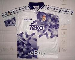 REAL MADRID camiseta rara Kelme 1996 1997 shirt trikot maillot jersey GUTI 96-97