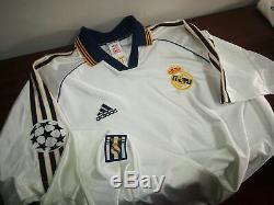 REAL MADRID home 1998/00 shirt REDONDO #6 Argentina-AC Milan-Jersey (M)