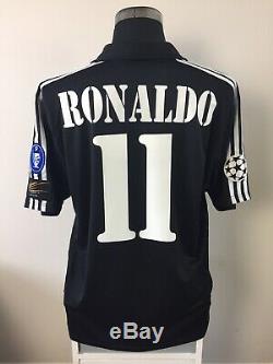 RONALDO #11 Real Madrid Away Football Shirt Jersey 2002/03 (L)