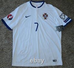 RONALDO #7 PORTUGAL Official Away Jersey Soccer Size XL 2014-15 FPF